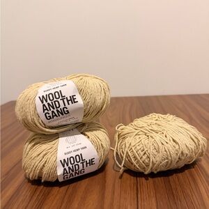 Wool and the Gang Buddy Hemp in Pistachio Green